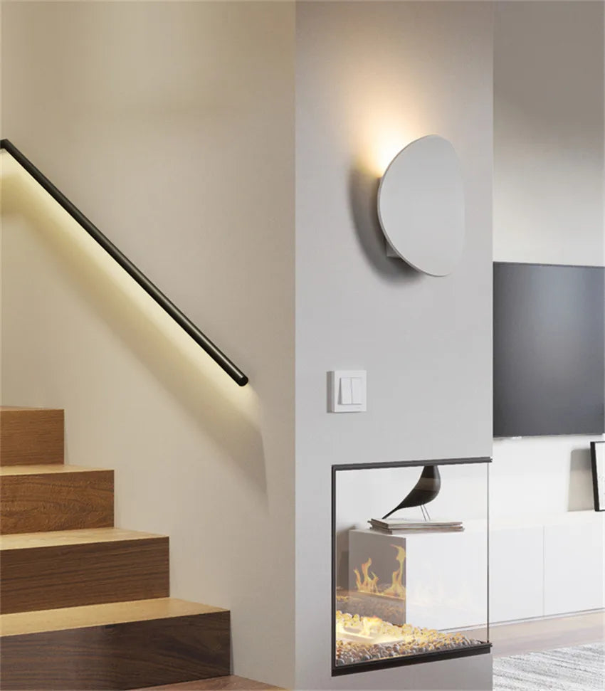 LED Indoor Wall Lamp for Bedroom and Living Room - Up or Down Light Option - Aluminum Sconce