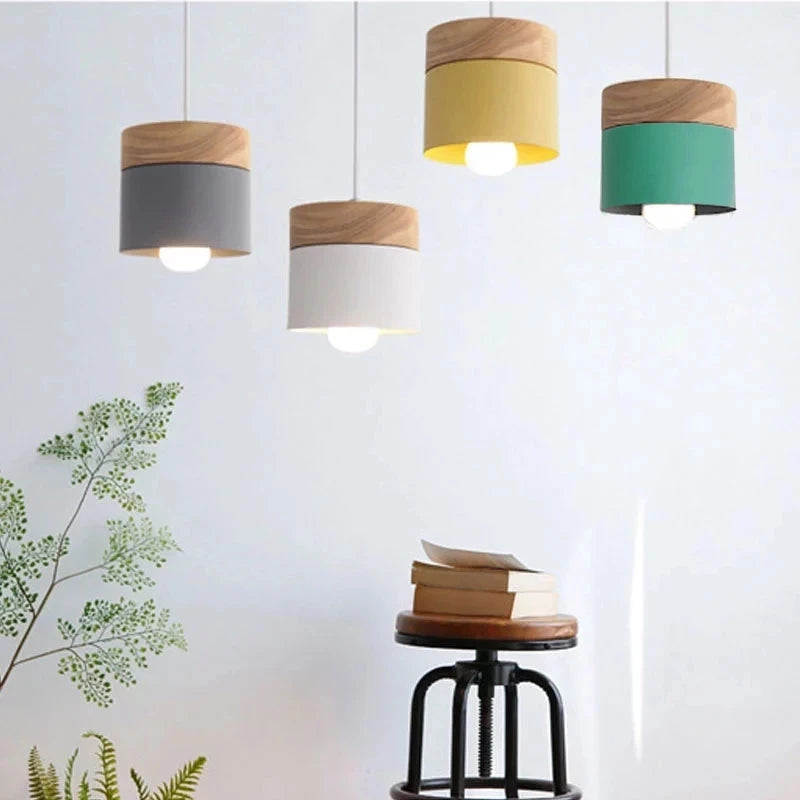 Nordic Simplicity LED E27 Pendant Light – Modern Macaron Hanging Lamp for Home Decor