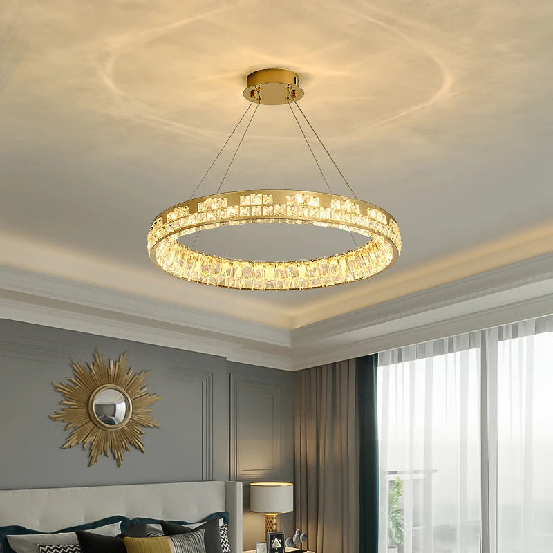 Modern Luxury Crystal Chandelier - Interior Decoration for Bedroom, Living Room Ceiling Light Fixture