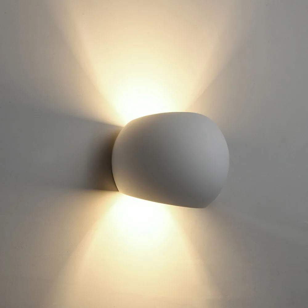 Contemporary LED Gypsum Wall Lamp - Elegant Illumination for Bedroom & Living Room Lighting Fixture