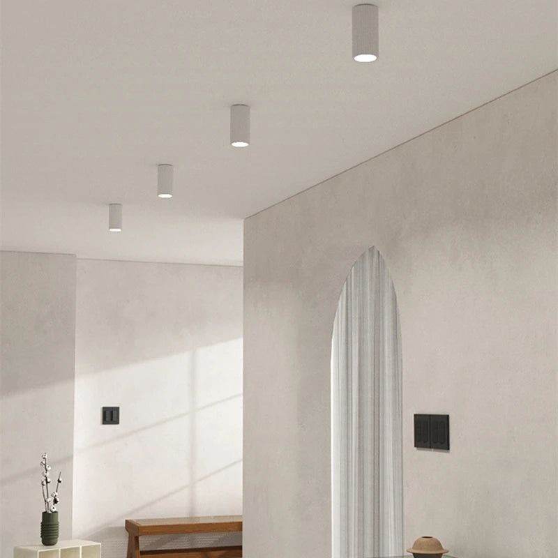 Minimalist Nordic LED Ceiling Downlight: Dimmable Resin Grid Lamp with GU10 Bulb Fitting