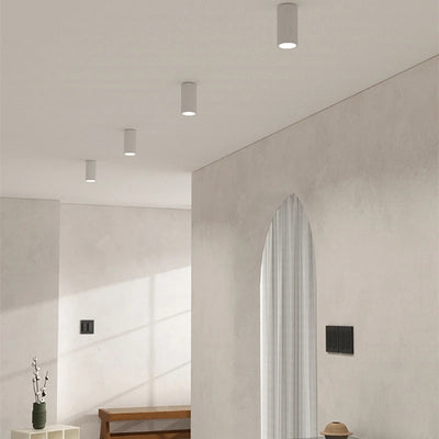 Minimalist Nordic LED Ceiling Downlight: Dimmable Resin Grid Lamp with GU10 Bulb Fitting