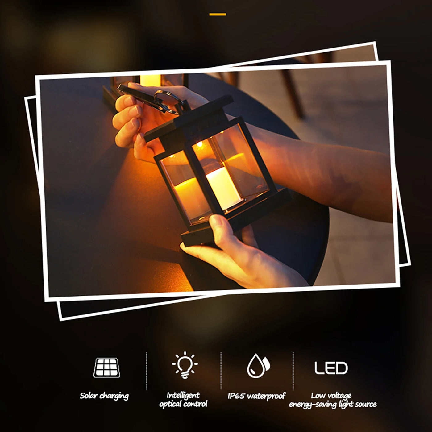 LED Solar Candle Lantern: Outdoor Palace Lantern Garden Lamp with Hook. Ideal for Landscape Lighting, Floor Lights
