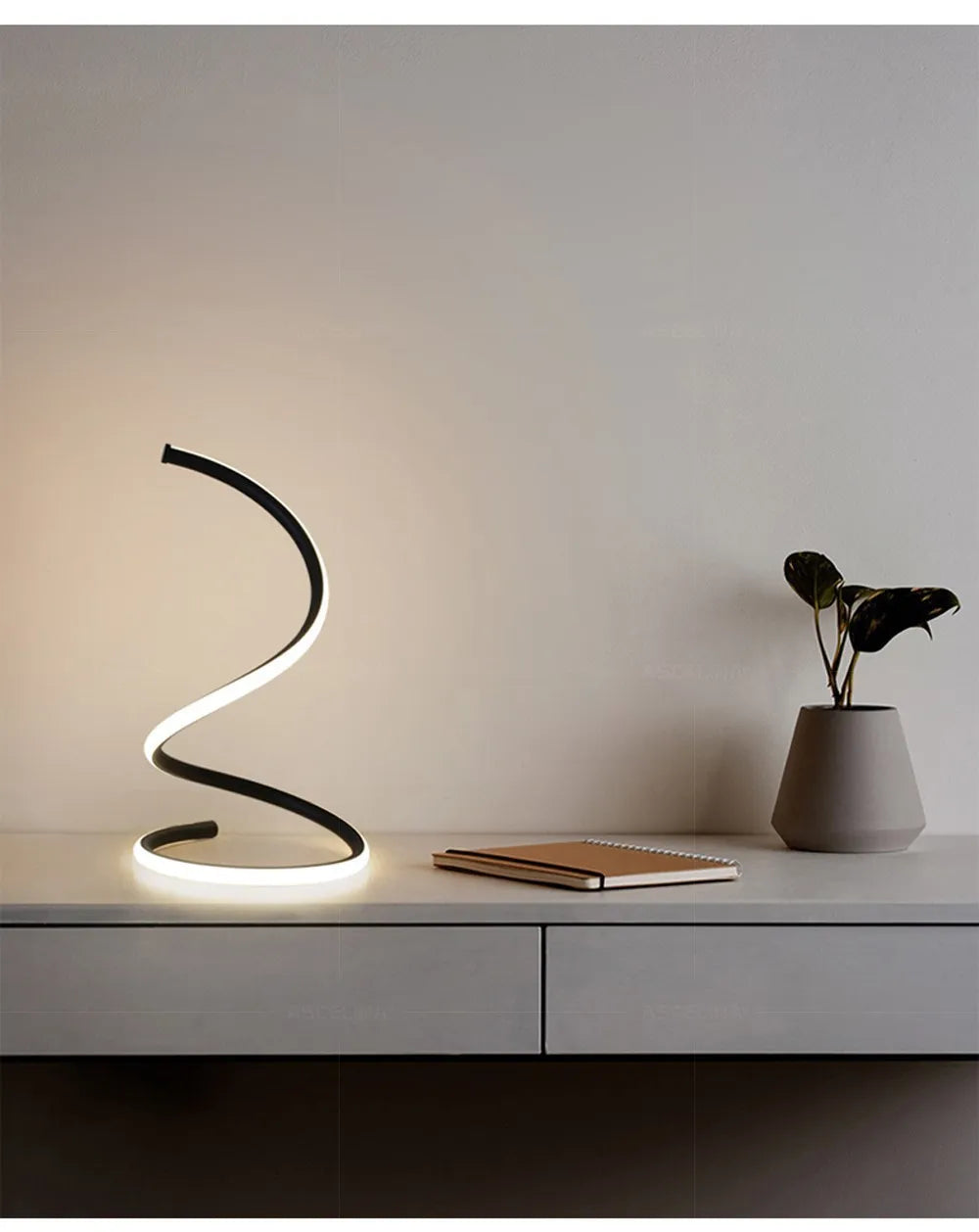 Modern Dimmable LED Table Lamp - Stylish Lighting Fixture for Study, Reading, and Bedside Decor