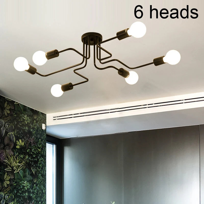 Industrial Chic Meets Modern Functionality: Vintage Ceiling Lamp (Specifications Excluded