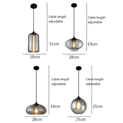 Nordic Hanging Loft Glasslustre Pendant Light for Kitchen Restaurant Bedroom
