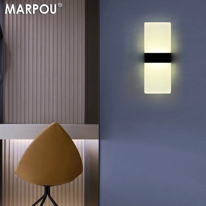 Contemporary LED Wall Lamp - Modern Acrylic Wall Light Fixture