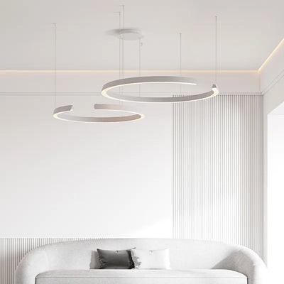 Modern Simple Circular Pendant Lamp - Stylish Lighting Fixture for Living and Dining Rooms