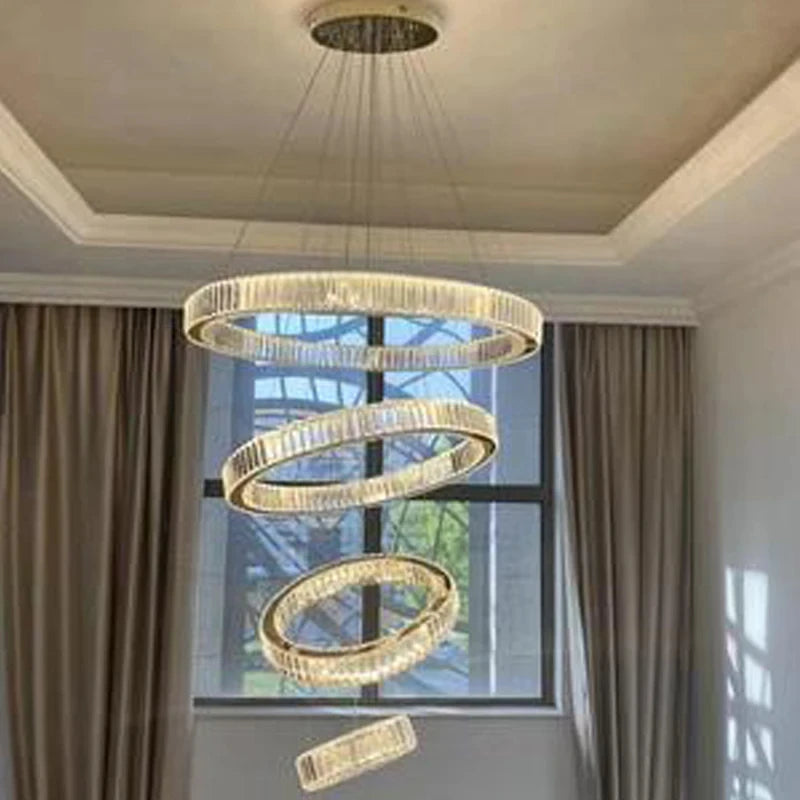 Modern Luxury Crystal LED Chandelier - Elegant Lighting for Living Spaces