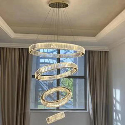 Modern Luxury Crystal LED Chandelier - Elegant Lighting for Living Spaces