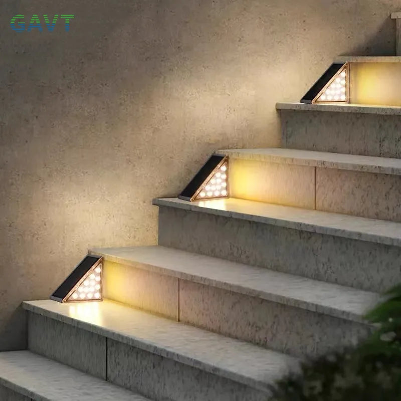 Outdoor Solar LED Stair Lighting - Modern Solar Lamp for Garden Lights and Outdoor Lighting