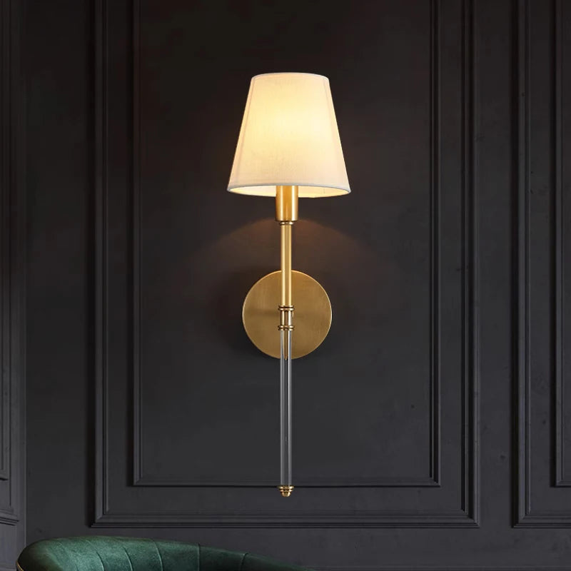 Traditional Brass Wall Lamp - Elegant Bedroom, Bathroom, and Living Room Lighting