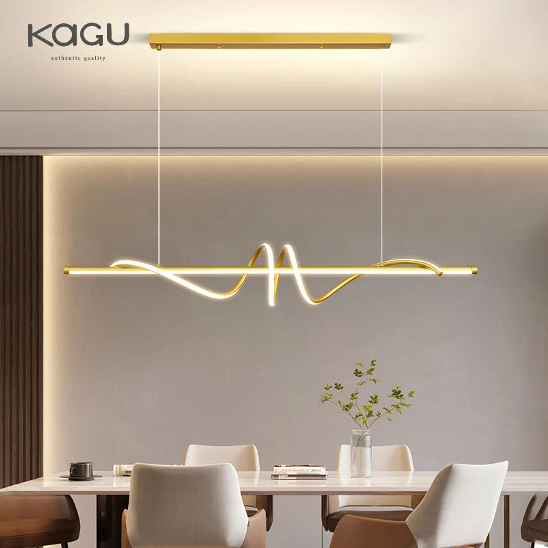 Modern LED Pendant Light - Dimmable Hanging Lamp for Living Room, Dining Table, Kitchen, and Office