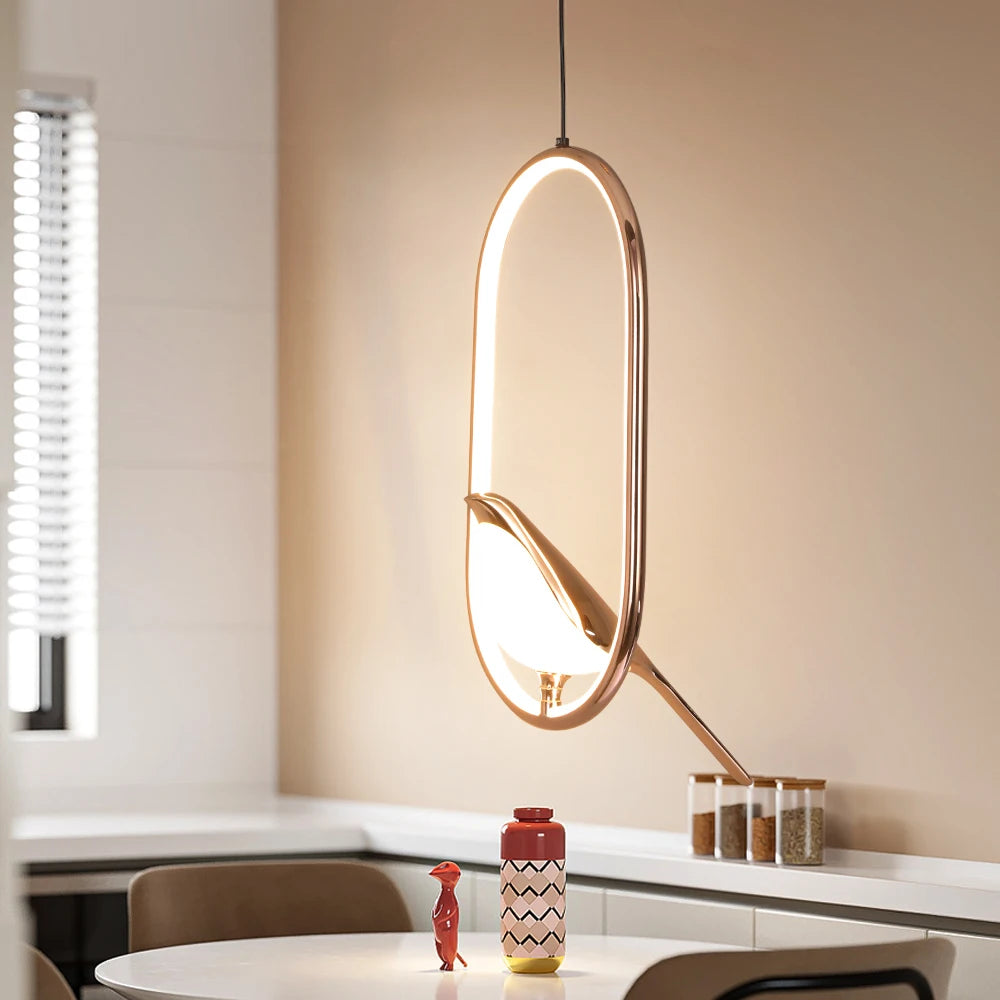 Lucky Bird Pendant Light - Nordic LED Ceiling Lamp for Bedroom, Living Room Décor