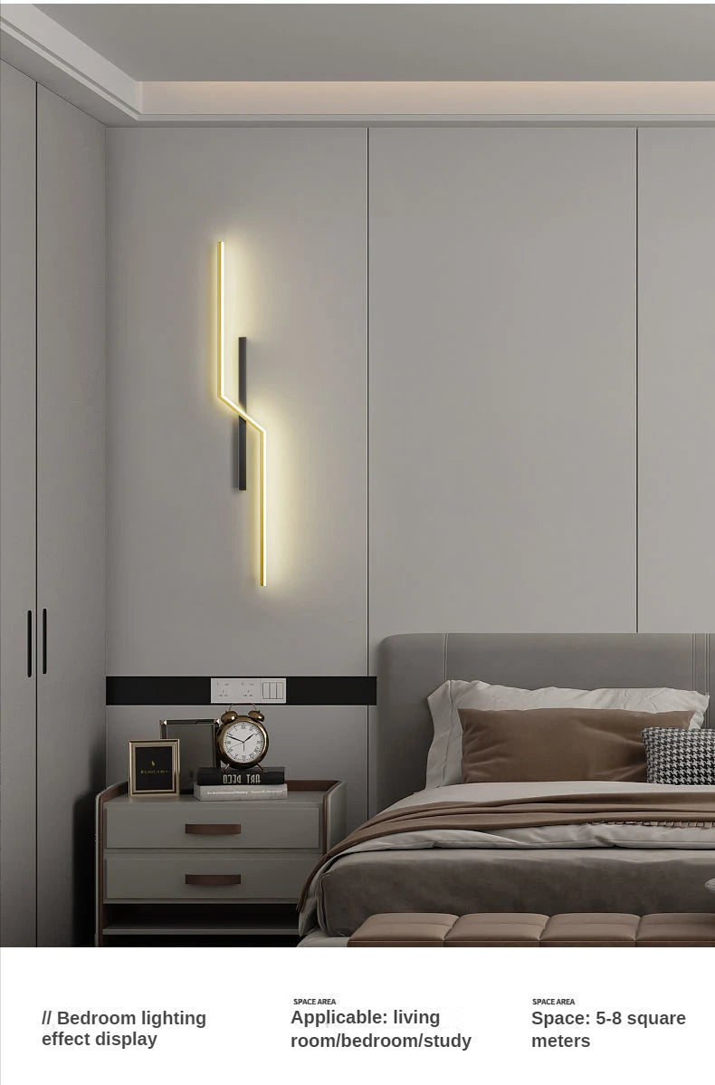 Modern LED Bedside Wall Lamp for Living Room, Bedroom, Stairs, TV Background - Minimalist Interior Wall Light