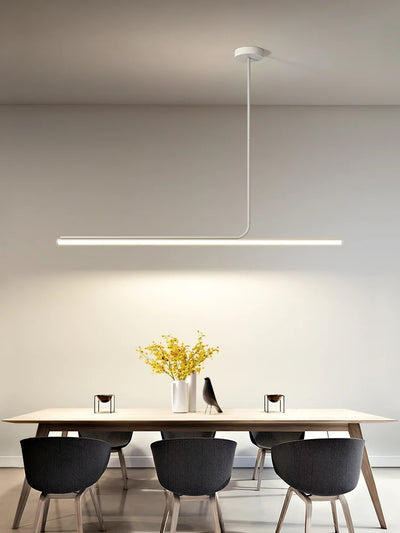 New Simple and Modern Nordic LED Long Strip Pendant Light - Dining Room, Study, and Home Bar Table Lamp