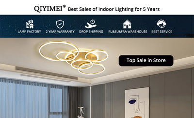 QIYIMEI Modern LED Ceiling Light for Bedroom, Hall, and Living Room