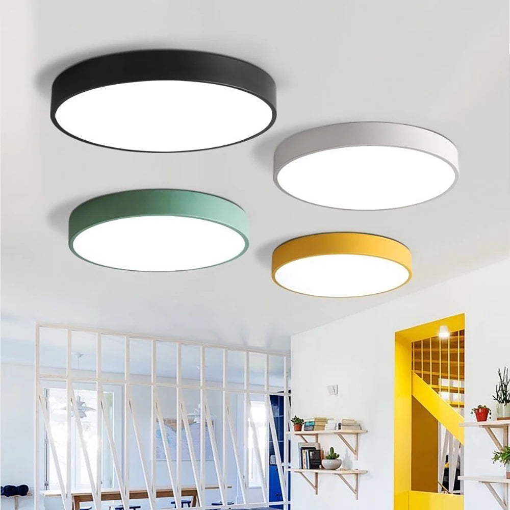 Modern LED Ceiling Lamp – 18W/24W/36W/54W Round Lighting Fixture for Living Room, Bedroom, and Kitchen