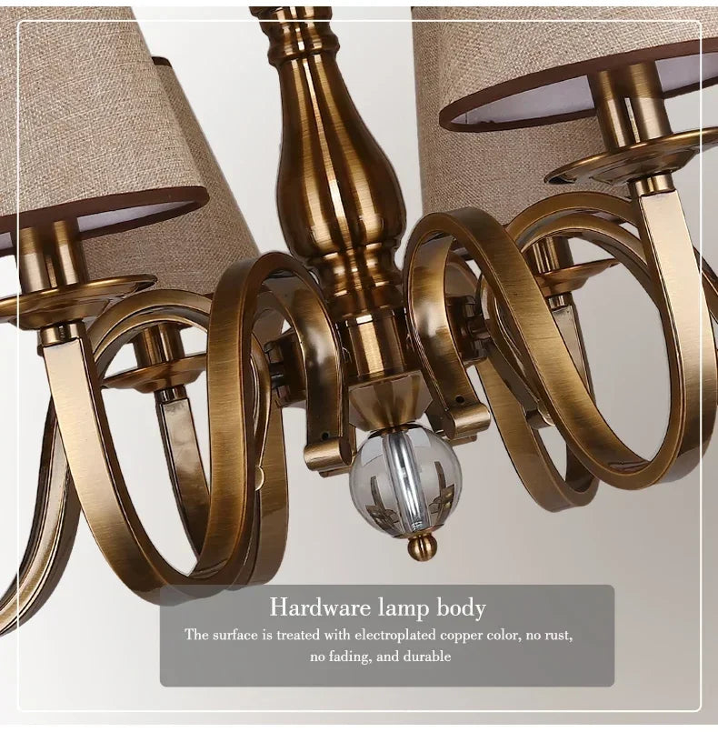 Luxury Classic LED Chandelier – Rustic Suspension Luminaire