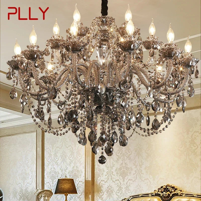 Luxurious Style Crystal Pendant Lamp - Elegant European-Inspired Lighting Fixture for Living Spaces and Dining Areas