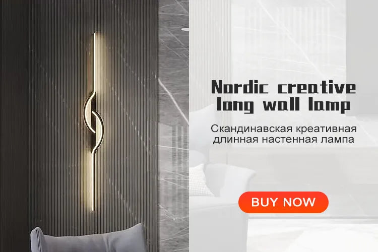 Modern LED Bedside Wall Lamp for Living Room, Bedroom, Stairs, TV Background - Minimalist Interior Wall Light