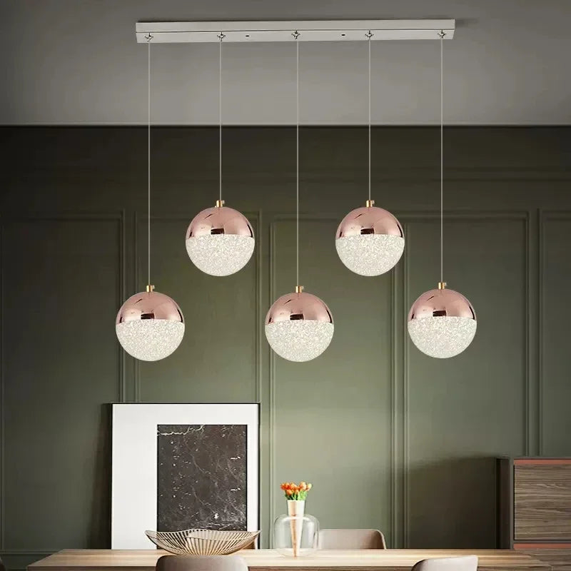 Modern Acrylic Chandelier: Half-Ball Design for Dining Rooms & More for Restaurant Aisle Corridor Pendant Lamp