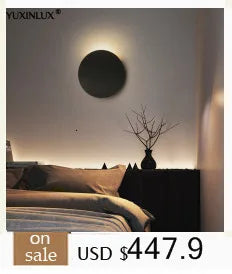 Simple Ring LED Wall Lamp – Modern Circle Lighting Fixture Stylish Decor for Living Room, Bedroom