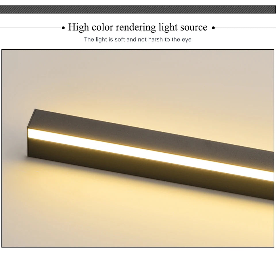 Modern Long Strip LED Wall Lamp – Outdoor Waterproof Lighting Solution