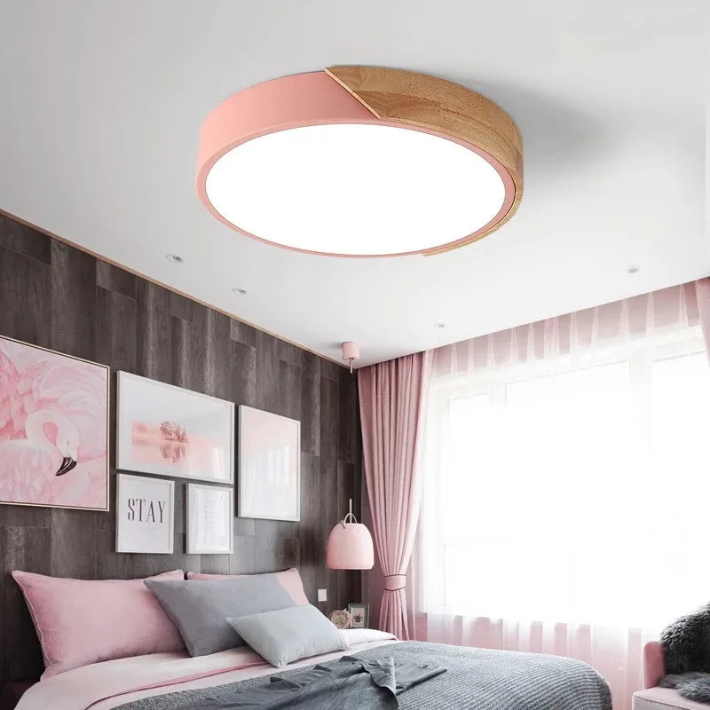 Modern LED Ceiling Light Macaron Chandelier For Bedroom Living Dining Room Aisle