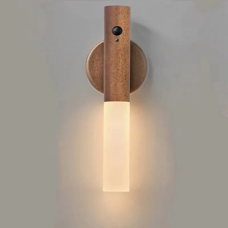 Motion Sensor LED Night Light Magnetic USB Rechargeable Wall Lamp for Bedroom, Closet, Corridor, and Stairway