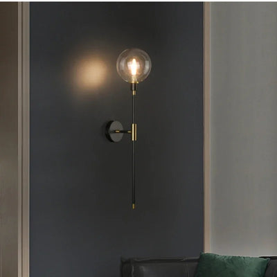 Modern Glass Ball LED Wall Light: Nordic Aisle Corridor Lighting Sconces for Living Room, Bedroom, Studyroom