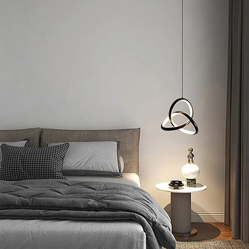 Designer LED Pendant Light with 3 Colors Decor LED Chandeliers For Bedroom, Study & Living Room