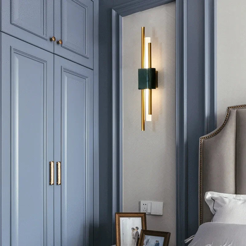 Contemporary Marble LED Wall Lamp - Stylish Illumination for Every Space, Touch On/Off Switch