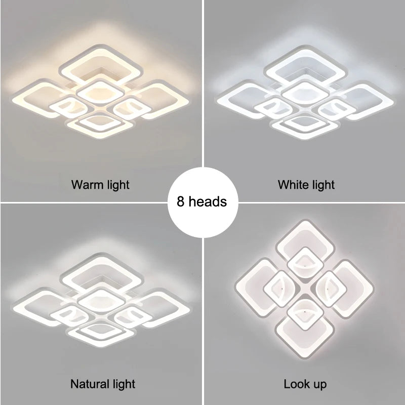 LED Modern Chandelier Living Room Bedroom Kitchen Remote Control Luxury Lamp Ceiling Light Nordic Home Lighting Fixture