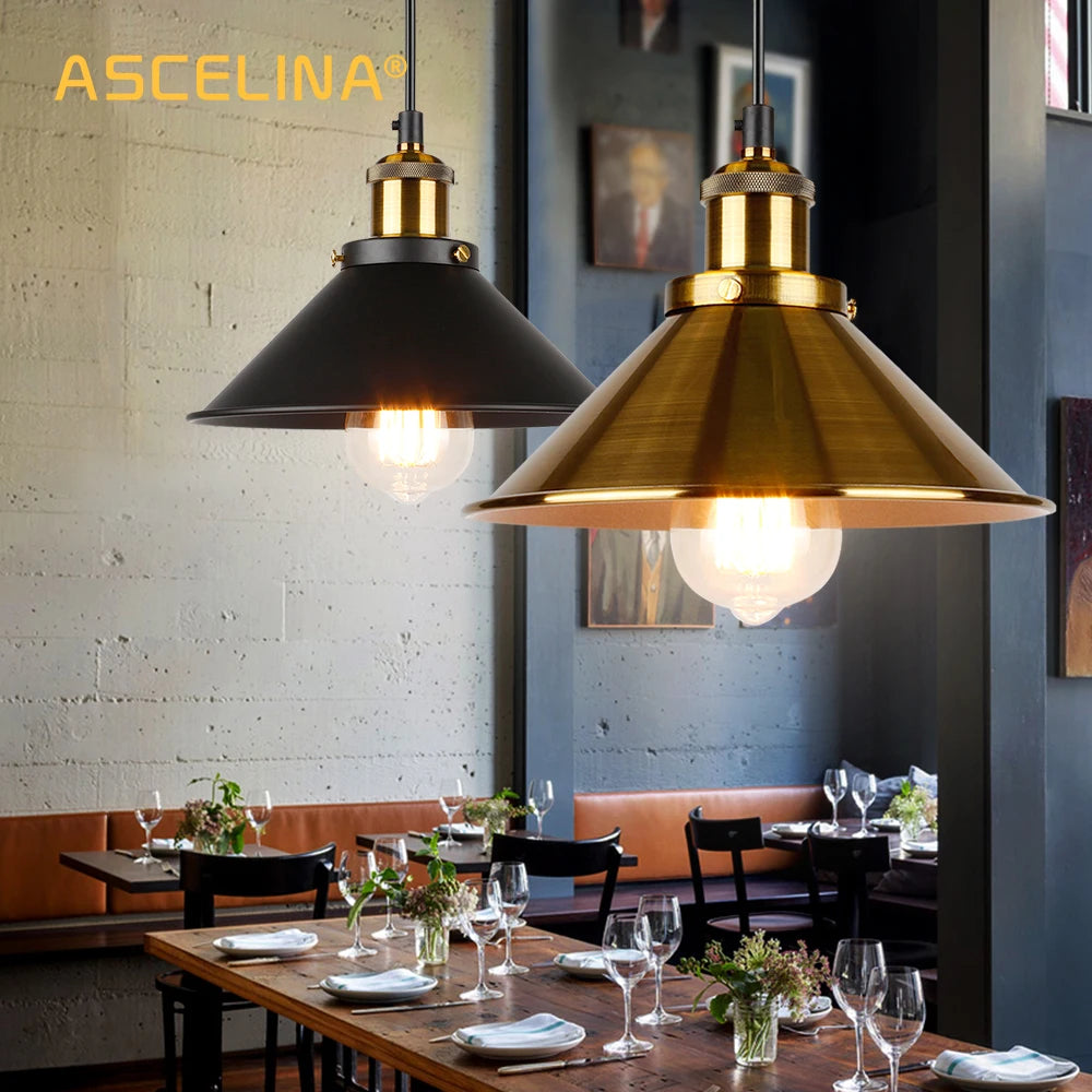 Industrial Pendant Light Vintage Chandelier - LED Hanging Lamp for Restaurant Modern Decor