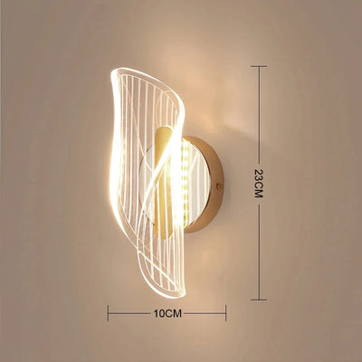 Luxury Gold LED Wall Lights - Modern Nordic Acrylic Design for Bedroom, Hallway, Living Room, and More