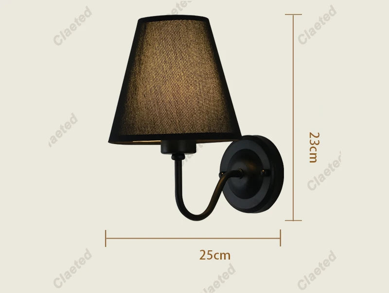 Elegant LED Wall Lamp with Fabric Lampshade - Versatile Illumination for Every Space indoor Home Décor