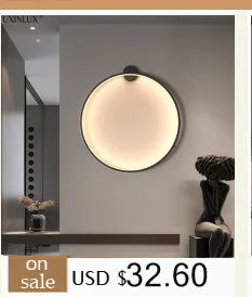 Simple Ring LED Wall Lamp – Modern Circle Lighting Fixture Stylish Decor for Living Room, Bedroom