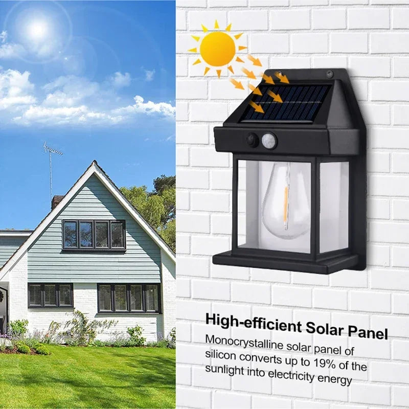 Waterproof Solar Powered Wall Lamp - Efficient and Sustainable Outdoor Lighting Solution