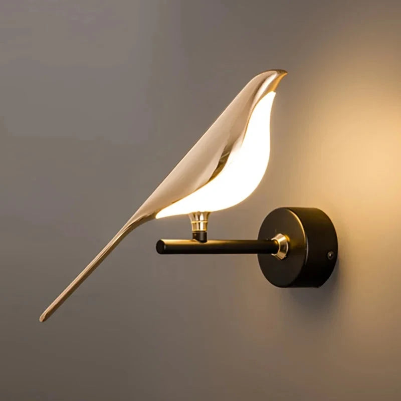 Nordic Golden Bird LED Wall Lights - Art Deco Style Sconces for Bedroom, Living Room Decoration