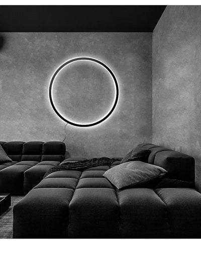 Simple Ring LED Wall Lamp – Modern Circle Lighting Fixture Stylish Decor for Living Room, Bedroom