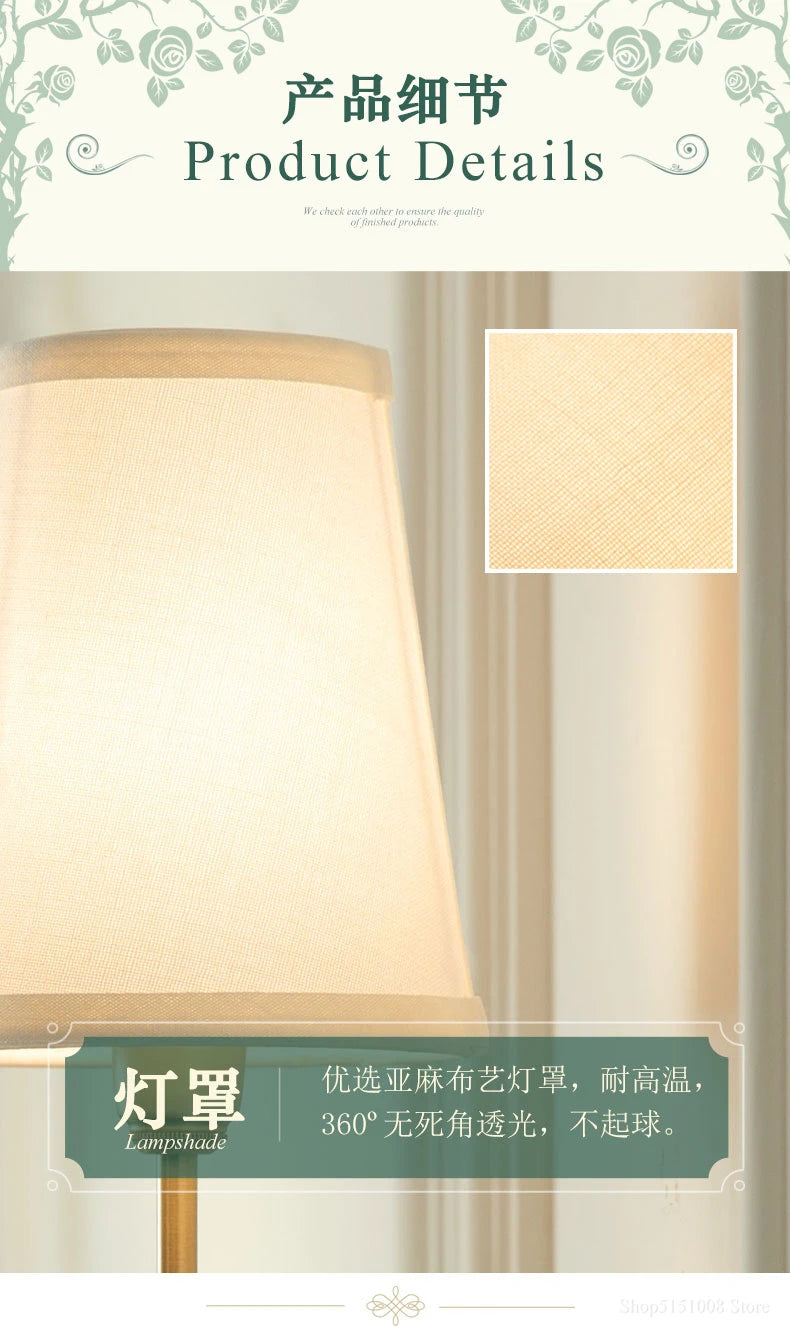 Nordic Copper Wall Lamp – Elegant Sconce for Bedrooms and Corridors