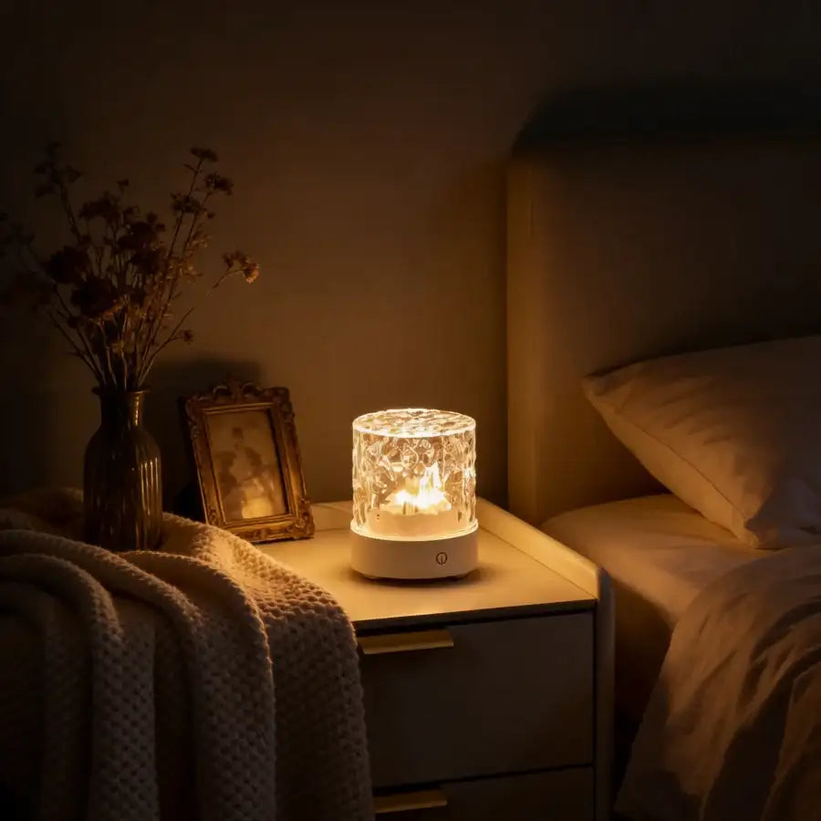 RGB Water Ripple Projector Lamp – USB Rechargeable Night Light – Eco ...