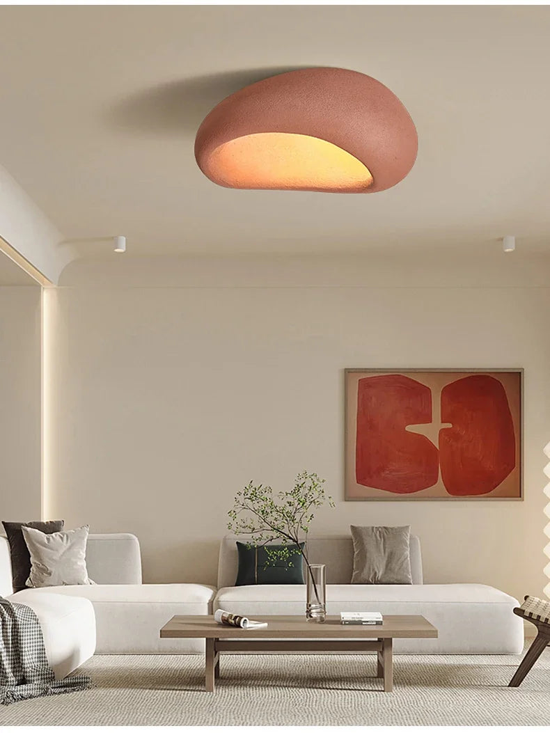 Nordic Minimalist Wabi Sabi Chandelier – Cream Style Ceiling Light