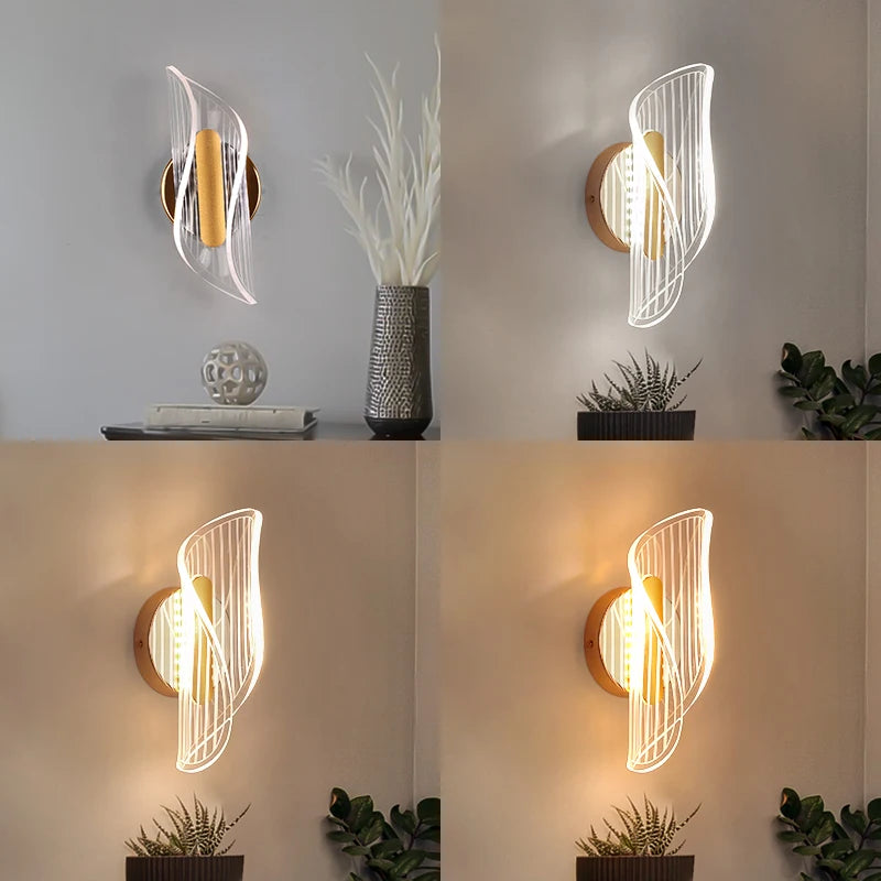 Acrylic LED Wall Lamp: Luxurious Modern Lighting for Home, Bathroom, Hotel, Living Room Decoration