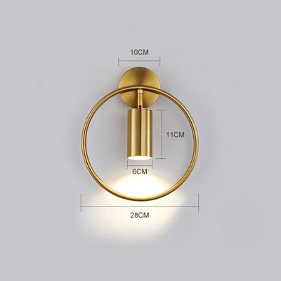 Luxurious LED Nordic Wall Lamp - Modern Brass Plating for Bedroom, Office, or Study