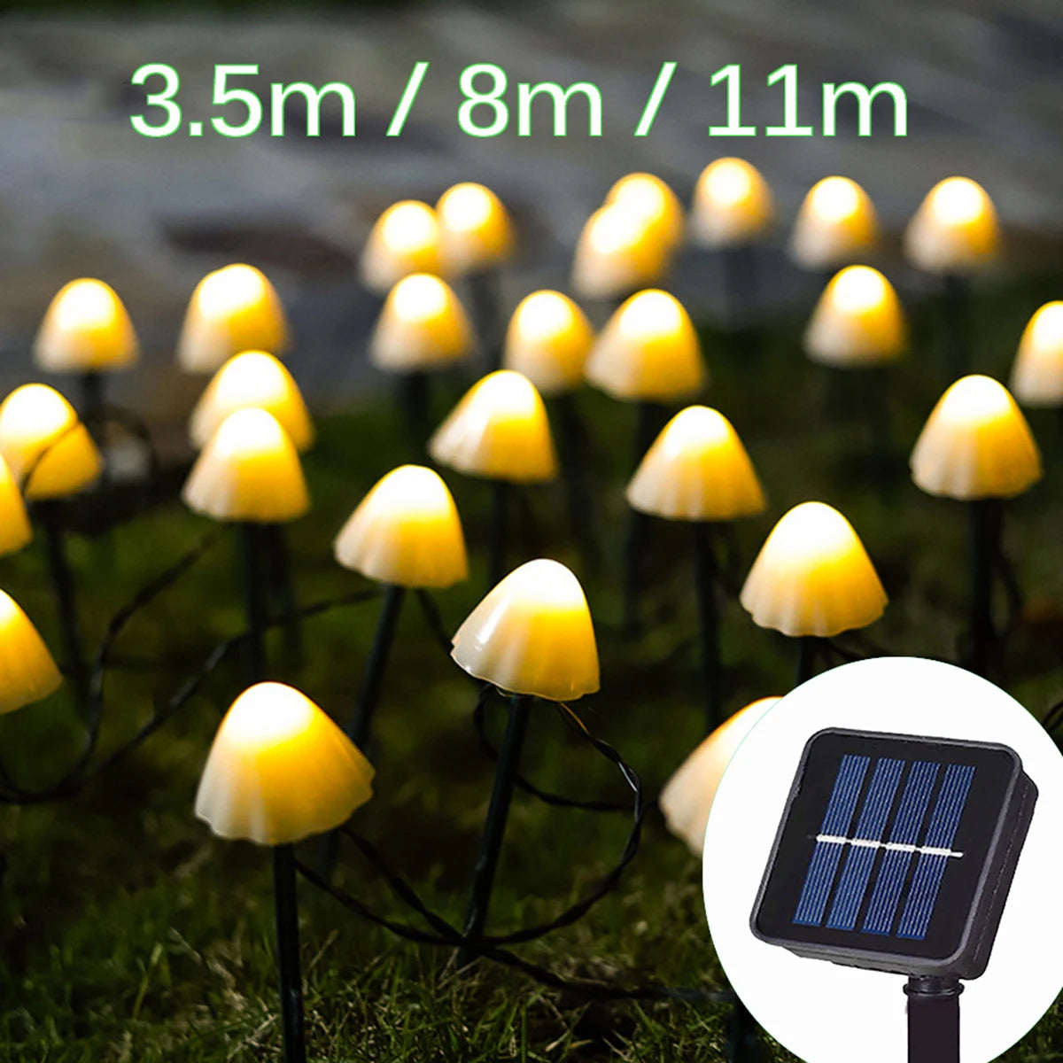 Solar Mushroom Fairy Lights: LED Solar Lamps for Garden, Patio, Terrace, Path, and Landscape Decoration