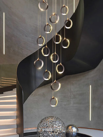 Modern Minimalist Duplex Staircase Lamp Chandelier - Illuminate Your Space with Luxury and Creativity