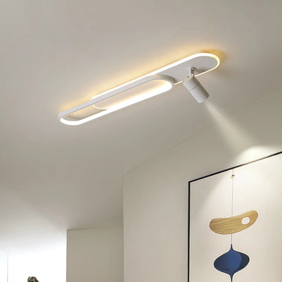Minimalist LED Ceiling Light with Spotlights - Modern Track Lights for Bedroom, Lobby, Dining Room, and Corridor