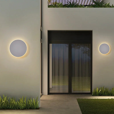 Nordic Minimalist LED Circular Wall Lamp – Waterproof IP65 Lighting